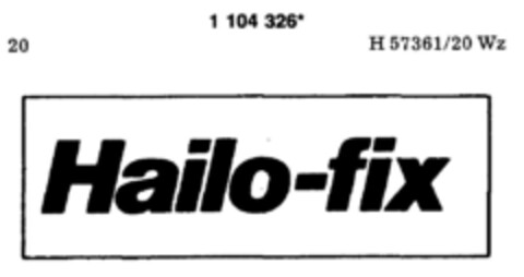 Hailo-fix Logo (DPMA, 02/20/1987)