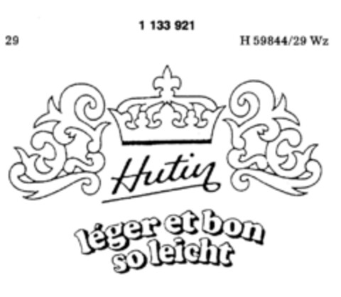 Hutin léger et bon so leicht Logo (DPMA, 07/12/1988)