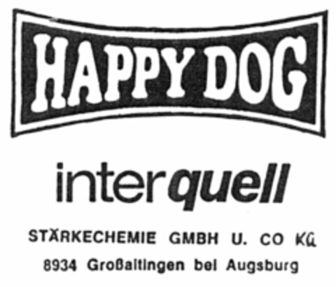 HAPPY DOG interquell Logo (DPMA, 16.11.1976)