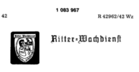 Ritter=Wachdienst Logo (DPMA, 27.03.1985)