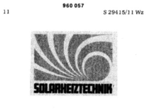 SOLARHEIZTECHNIK Logo (DPMA, 19.11.1975)