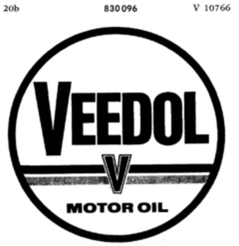 VEEDOL MOTOR OIL Logo (DPMA, 07.04.1966)