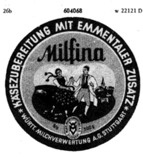 Milfina Logo (DPMA, 08.09.1949)