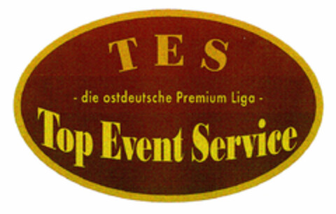 TES -die ostdeutsche Premium Liga- Top Event Service Logo (DPMA, 11.02.2000)
