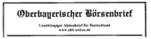 Oberbayerischer Börsenbrief Logo (DPMA, 06.09.2000)
