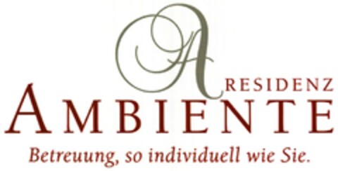 RESIDENZ AMBIENTE Betreuung, so individuell wie Sie. Logo (DPMA, 07/28/2016)