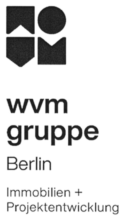 wvm gruppe Berlin Immobilien + Projektentwicklung Logo (DPMA, 04.10.2023)