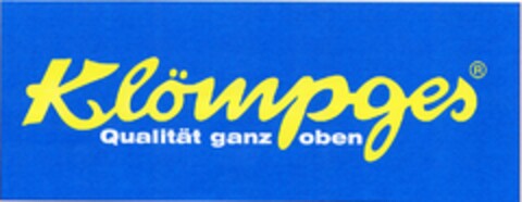 Klömpges Qualität ganz oben Logo (DPMA, 11/03/2003)