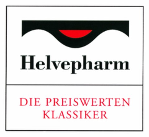 Helvepharm DIE PREISWERTEN KLASSIKER Logo (DPMA, 25.08.2004)