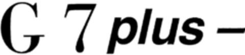 G 7 plus- Logo (DPMA, 11/06/1997)