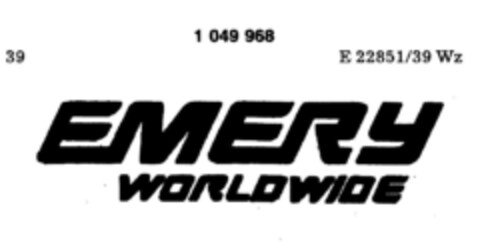 EMERY WORLDWIDE Logo (DPMA, 24.03.1982)