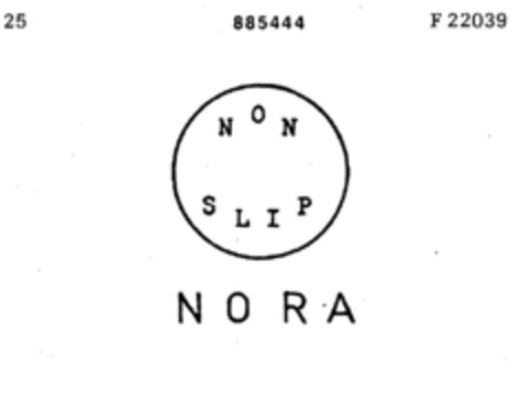 NON SLIP NORA Logo (DPMA, 10/17/1970)