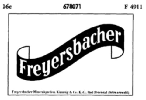 Freyersbacher Logo (DPMA, 09.08.1954)
