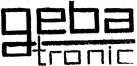 geba tronic Logo (DPMA, 24.08.1994)