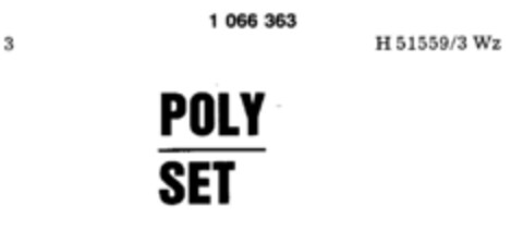 POLY SET Logo (DPMA, 07/16/1983)