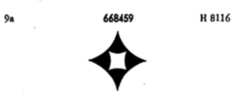 668459 Logo (DPMA, 04/24/1954)