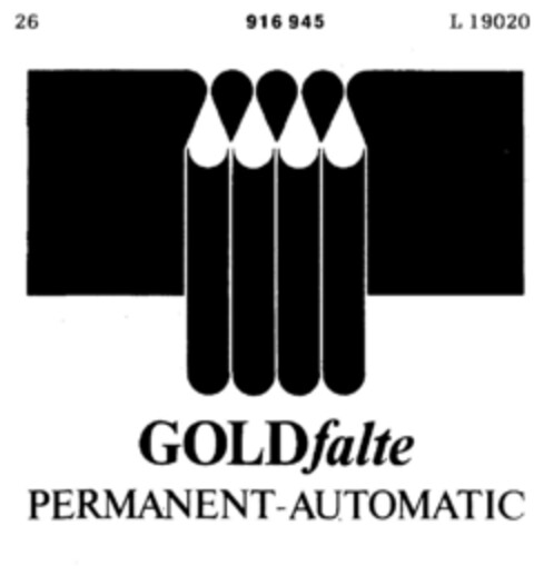 GOLDfalte PERMANENT-AUTOMATIC Logo (DPMA, 10.01.1973)