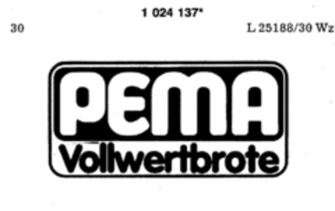 PEMA Vollwertbrote Logo (DPMA, 21.08.1981)