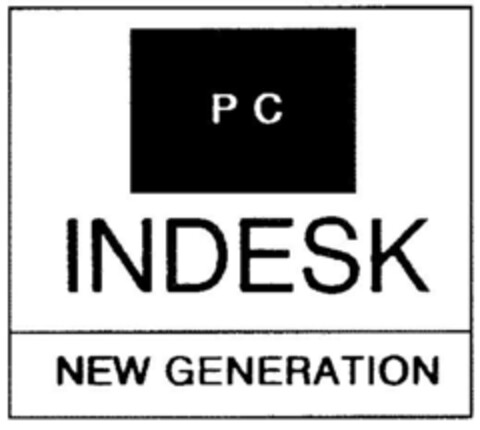 PC INDESK NEW GENERATION Logo (DPMA, 09/27/1993)