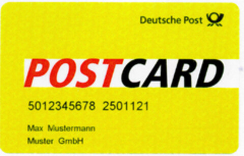 POSTCARD Deutsche Post Logo (DPMA, 28.03.2001)