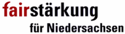 fairstärkung für Niedersachsen Logo (DPMA, 13.06.2001)