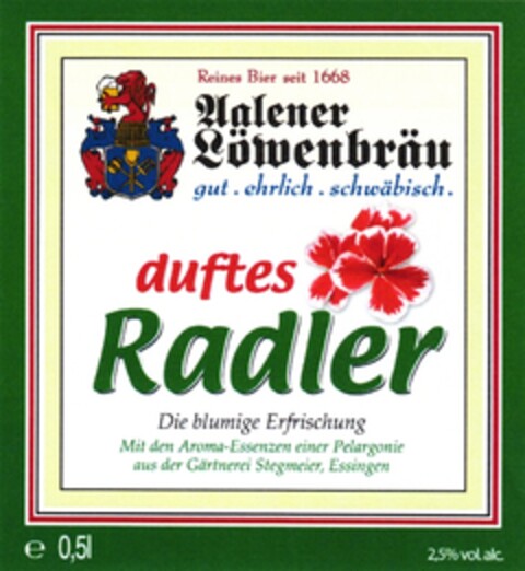 duftes Radler Logo (DPMA, 04/09/2010)