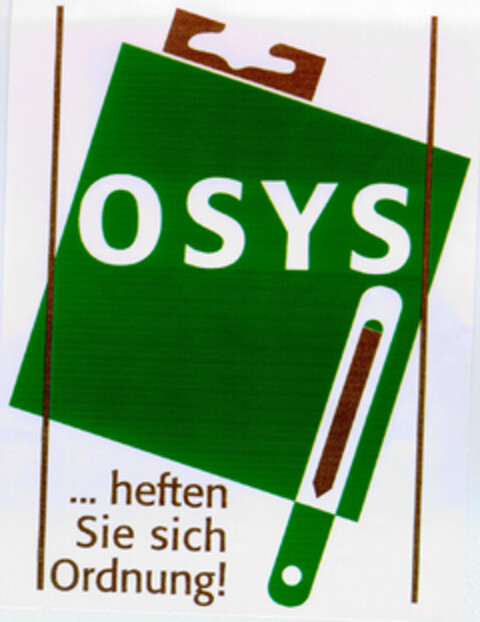 OSYS ... heften Sie sich Ordnung! Logo (DPMA, 30.09.1997)