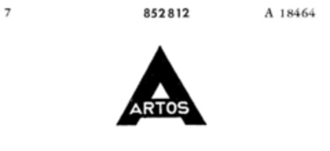 A ARTOS Logo (DPMA, 17.10.1967)