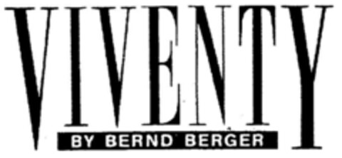 VIVENTY BY BERND BERGER Logo (DPMA, 25.07.1991)