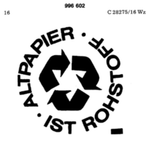 ALTPAPIER   IST ROHSTOFF Logo (DPMA, 03.04.1979)