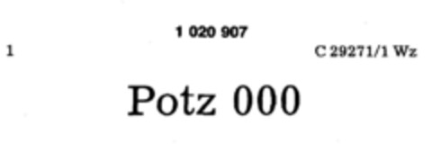 Potz 000 Logo (DPMA, 02.04.1980)