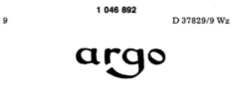 argo Logo (DPMA, 29.09.1982)