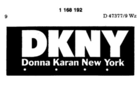 DKNY Donna Karan New York Logo (DPMA, 06.12.1989)