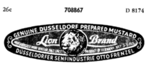 Lion Brand Logo (DPMA, 07.02.1957)