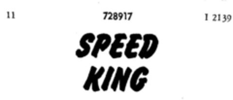 SPEED KING Logo (DPMA, 16.12.1958)