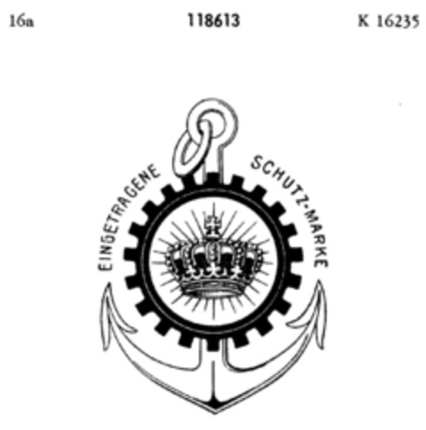 EINGETRAGENE SCHUTZ-MARKE Logo (DPMA, 23.03.1909)