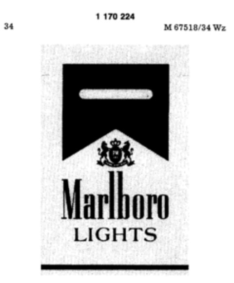 PM Marlboro LIGHTS Logo (DPMA, 01.06.1990)