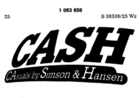 CASH CAsuals by Simson & Hansen Logo (DPMA, 20.12.1982)