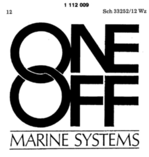 ONE OFF MARINE SYSTEMS Logo (DPMA, 26.02.1987)