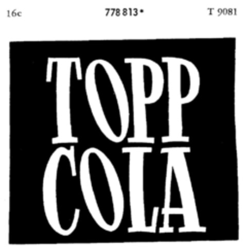 TOPP COLA Logo (DPMA, 02.09.1963)