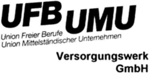 UFB UMU Union Freier Berufe Union Mittelständischer Unternehmen Versorgungswerk GmbH Logo (DPMA, 24.12.1993)