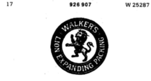 WALKER`S LION EXPAND PACKING Logo (DPMA, 24.10.1973)