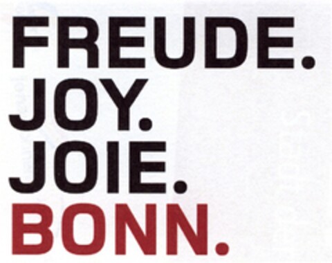 FREUDE. JOY. JOIE. BONN. Logo (DPMA, 19.11.2008)