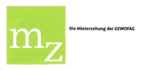 mz Die Mieterzeitung der GEWOFAG Logo (DPMA, 08/13/2009)