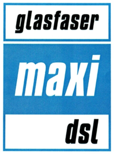glasfaser maxi dsl Logo (DPMA, 02.09.2009)