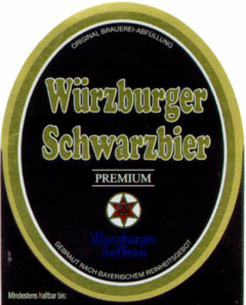 Würzburger Schwarzbier Logo (DPMA, 23.04.1996)