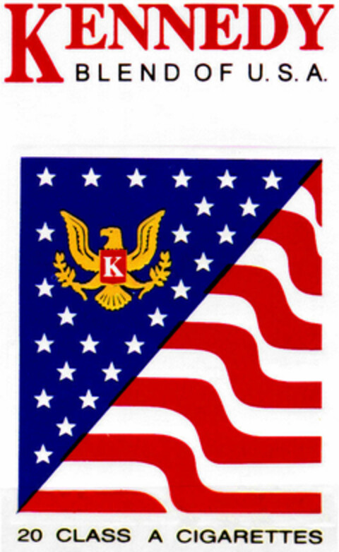 KENNEDY BLEND OF U.S.A. 20 CLASS A CIGARETTES Logo (DPMA, 02.05.1996)