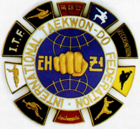 INTERNATIONAL TAEKWON-DO FEDERATION I.T.F. Logo (DPMA, 04/26/1997)