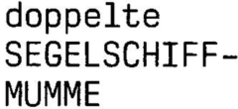 doppelte SEGELSCHIFF-MUMME Logo (DPMA, 01/26/1998)