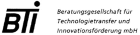 BTI Beratungsgesellschaft für Technologietransfer und Innovationsförderung mbH Logo (DPMA, 11/04/1998)